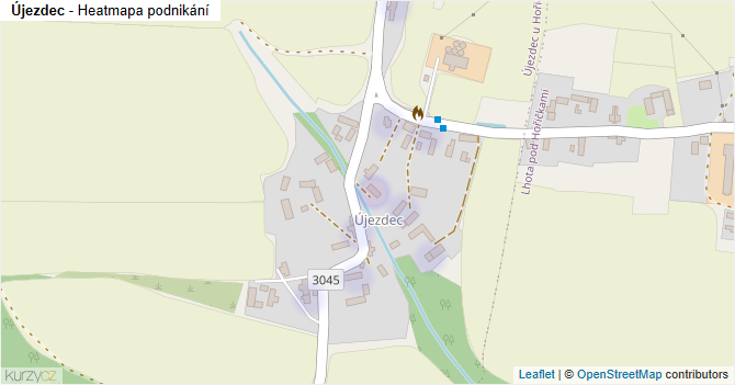 Újezdec - mapa podnikání