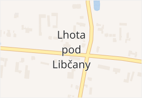 Lhota pod Libčany v obci Lhota pod Libčany - mapa části obce