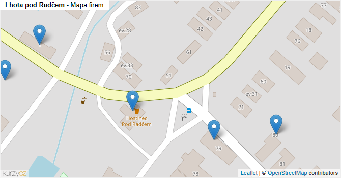 Lhota pod Radčem - mapa firem