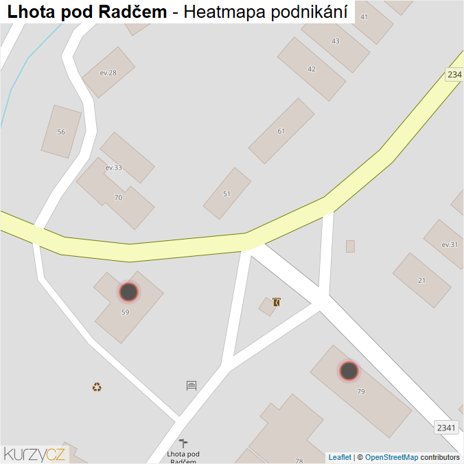 Mapa Lhota pod Radčem - Firmy v obci.