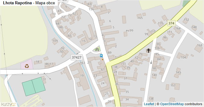 Lhota Rapotina - mapa obce