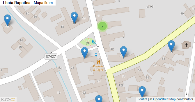 Lhota Rapotina - mapa firem