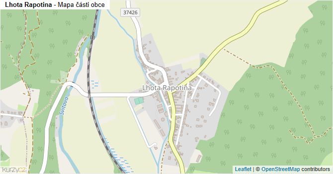 Lhota Rapotina - mapa části obce