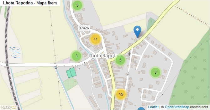 Lhota Rapotina - mapa firem