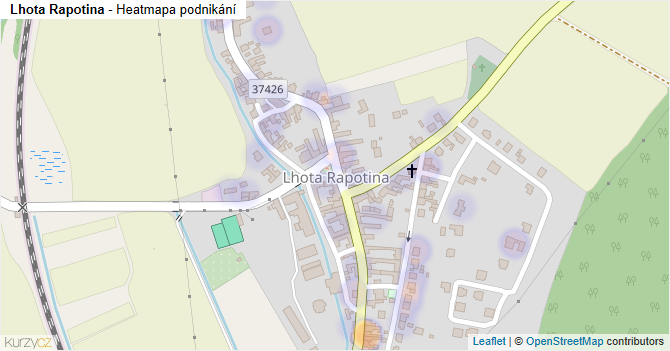 Lhota Rapotina - mapa podnikání