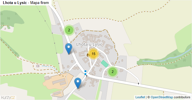 Lhota u Lysic - mapa firem
