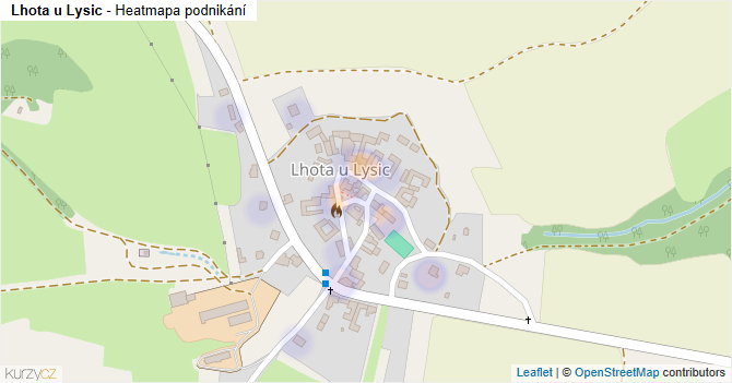 Lhota u Lysic - mapa podnikání