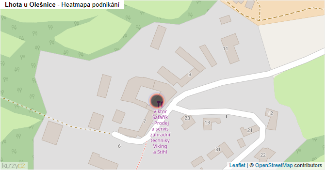 Lhota u Olešnice - mapa podnikání