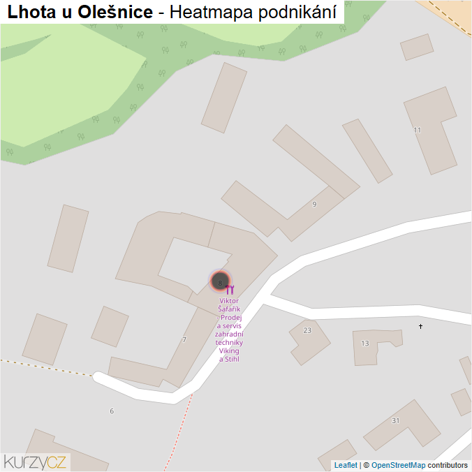Mapa Lhota u Olešnice - Firmy v obci.