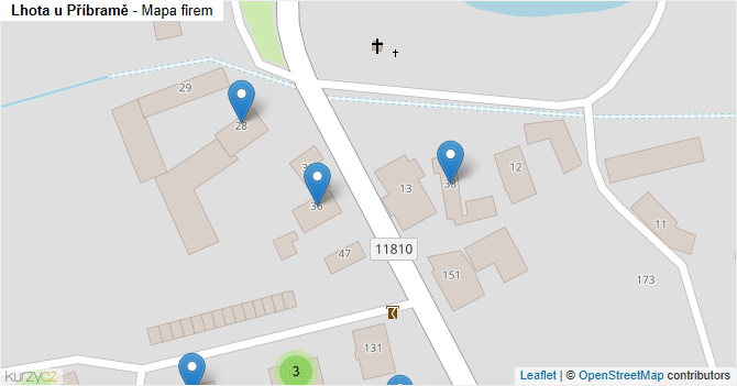 Lhota u Příbramě - mapa firem
