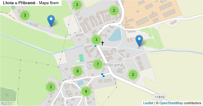 Lhota u Příbramě - mapa firem
