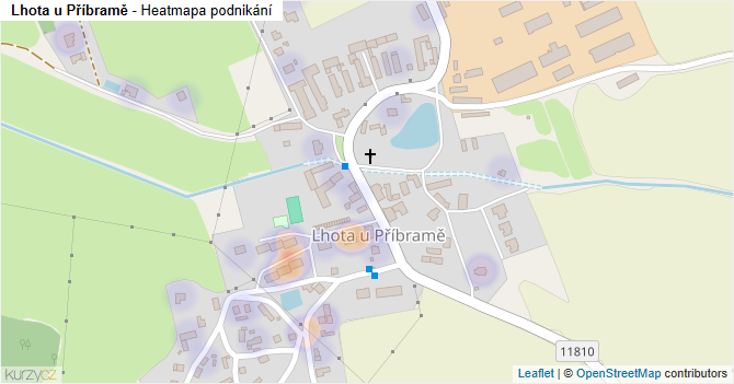 Lhota u Příbramě - mapa podnikání