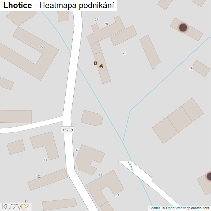Mapa Lhotice - Firmy v obci.