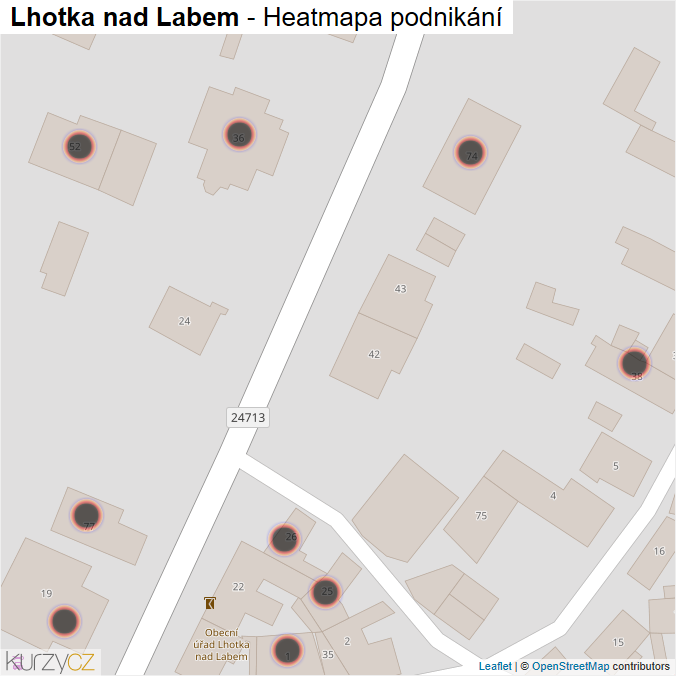 Mapa Lhotka nad Labem - Firmy v obci.