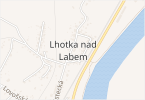 Lhotka nad Labem v obci Lhotka nad Labem - mapa části obce