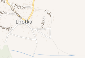 Bezdědická v obci Lhotka - mapa ulice