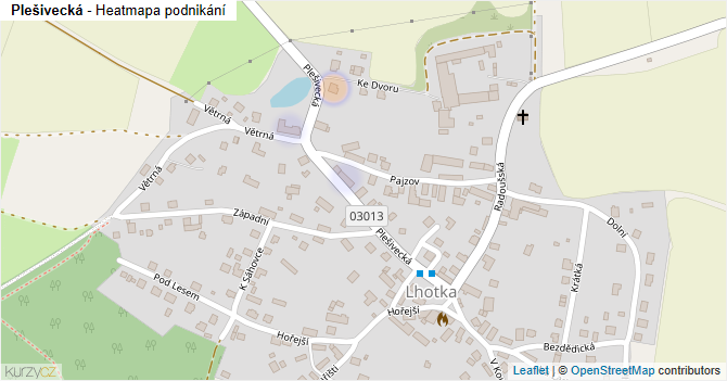 Plešivecká - mapa podnikání