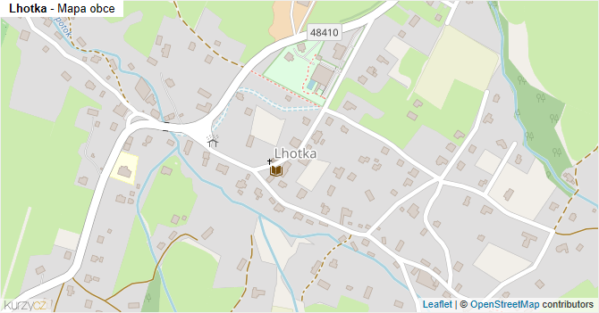 Lhotka - mapa obce