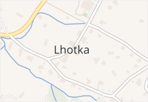 Lhotka v obci Lhotka - mapa části obce