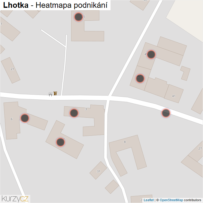 Mapa Lhotka - Firmy v obci.