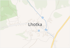 Lhotka v obci Lhotka - mapa části obce