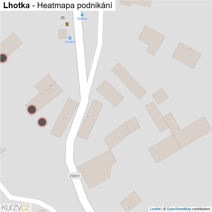 Mapa Lhotka - Firmy v obci.