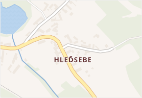 Hleďsebe v obci Lhotka - mapa části obce
