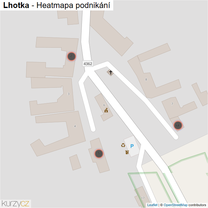 Mapa Lhotka - Firmy v obci.