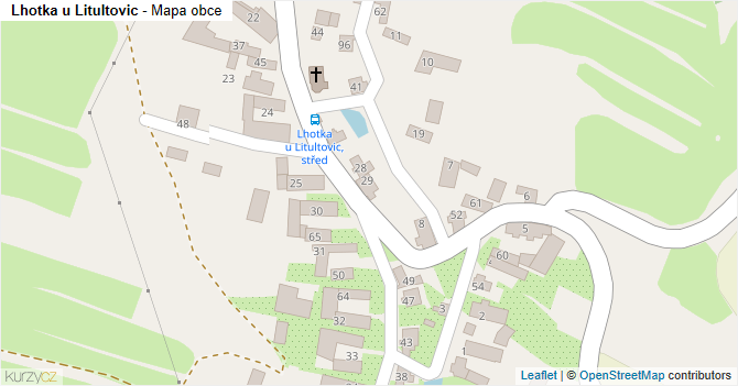 Lhotka u Litultovic - mapa obce