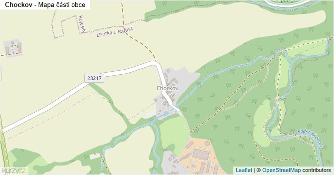 Chockov - mapa části obce