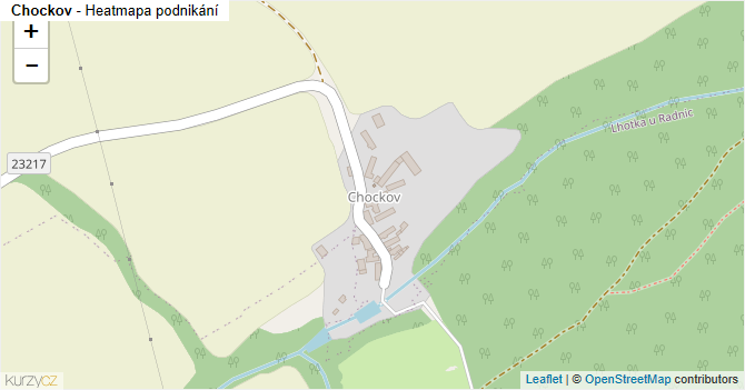 Chockov - mapa podnikání