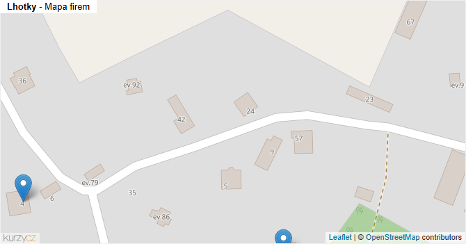 Lhotky - mapa firem