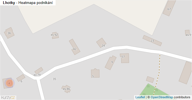 Lhotky - mapa podnikání