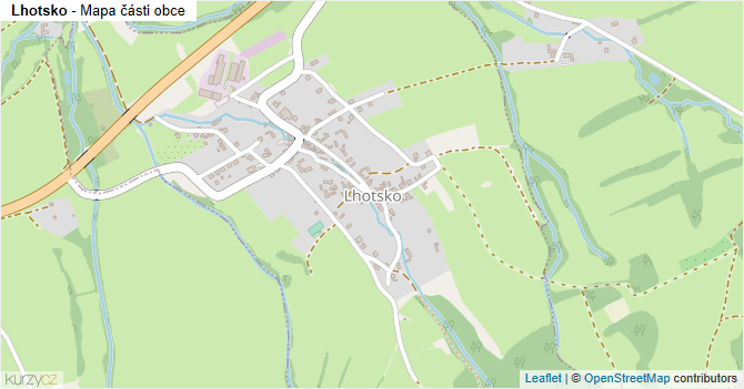 Lhotsko - mapa části obce