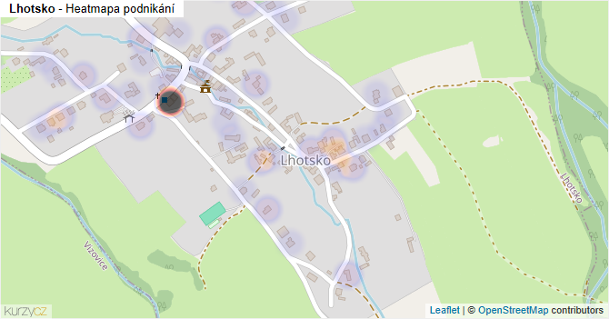 Lhotsko - mapa podnikání