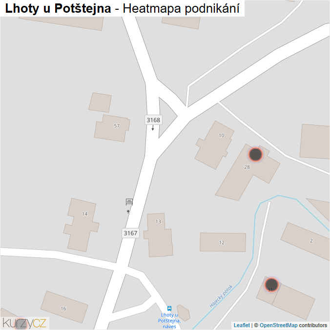 Mapa Lhoty u Potštejna - Firmy v obci.
