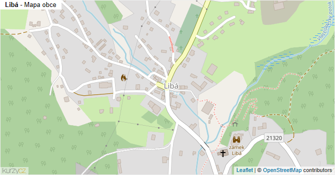 Libá - mapa obce