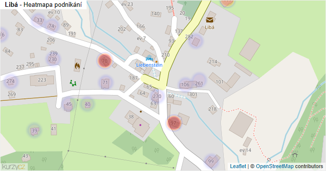 Libá - mapa podnikání