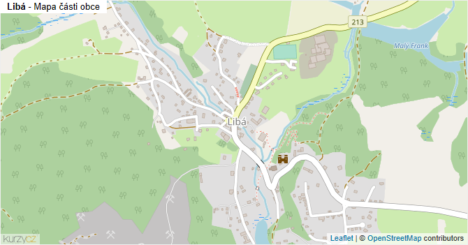 Libá - mapa části obce