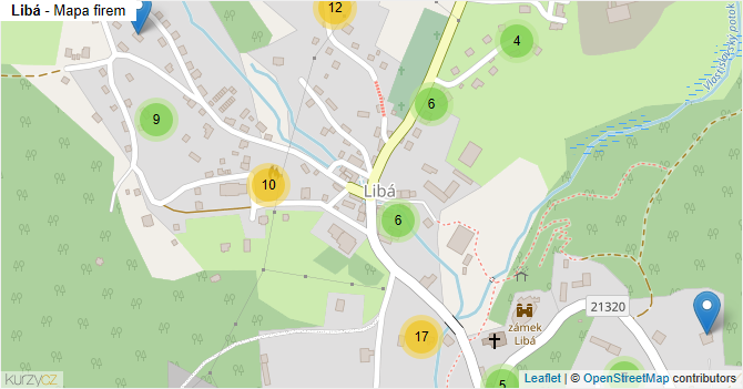 Libá - mapa firem