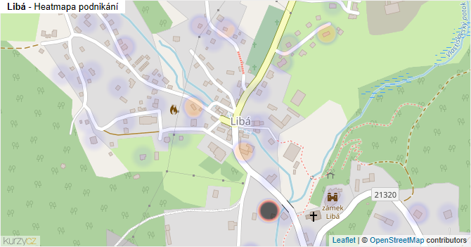 Libá - mapa podnikání