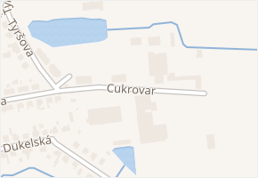 Cukrovar v obci Libáň - mapa ulice