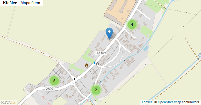 Křešice - mapa firem