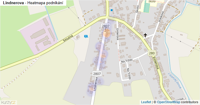 Lindnerova - mapa podnikání