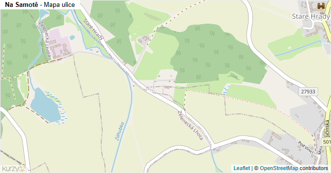 Na Samotě - mapa ulice