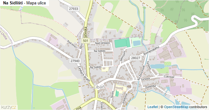 Na Sídlišti - mapa ulice