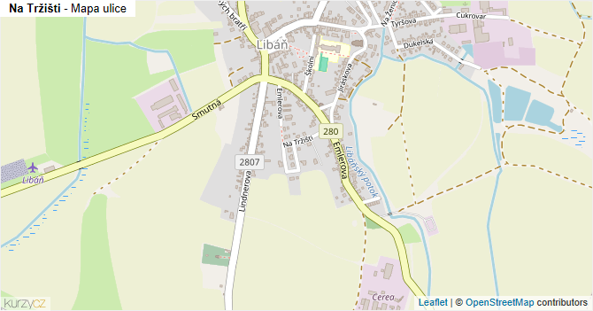 Na Tržišti - mapa ulice