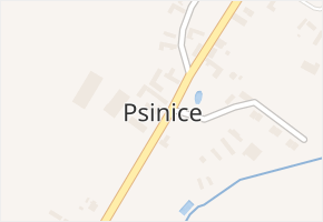 Psinice v obci Libáň - mapa části obce