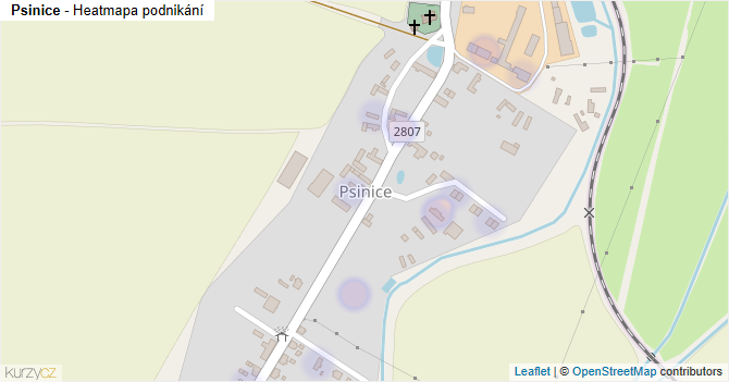 Psinice - mapa podnikání