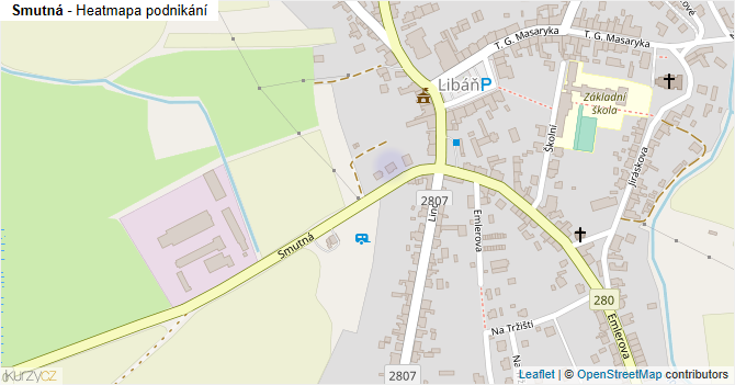 Smutná - mapa podnikání